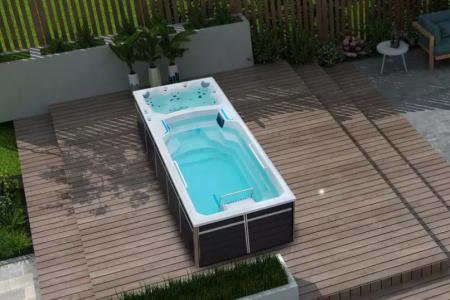 Плавательный СПА бассейн с противотоком Bigeer Амаре 590x225x150см